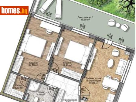 Тристаен, 82m² - Апартамент за продажба - 118719378