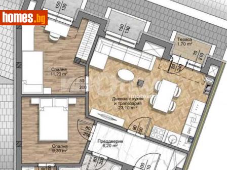 Тристаен, 79m² - Апартамент за продажба - 118737574