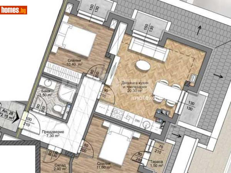 Тристаен, 85m² - Жк. Овча Купел, София - Апартамент за продажба - ИМОТЕКА АД - 118737578
