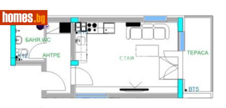 Едностаен, 53m² - Апартамент за продажба - 118763594