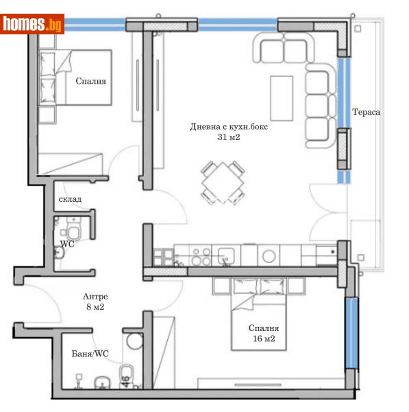 Тристаен, 103m² - Жк. Младежки хълм, Пловдив - Апартамент за продажба - КОНДОР НЕДВИЖИМИ ИМОТИ - 118763637