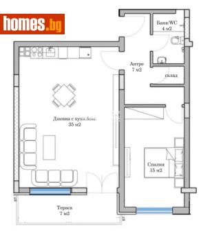 Двустаен, 90m² - Апартамент за продажба - 118763702