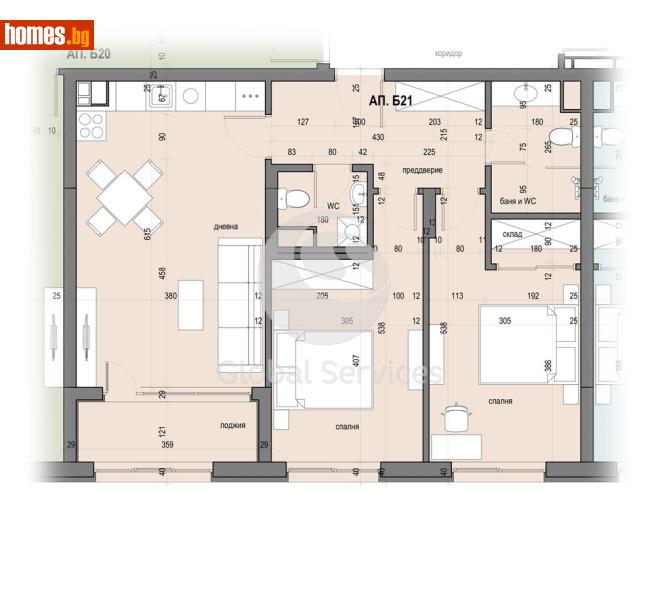 Тристаен, 102m² - Жк. Славия, София - Апартамент за продажба - Глобъл Сървисиз ООД - 118776283