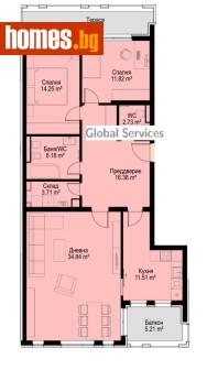 Тристаен, 152m² - Апартамент за продажба - 118776607