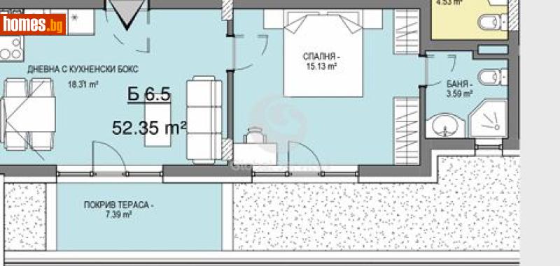 Двустаен, 63m² - Кв. Витоша, София - Апартамент за продажба - Глобъл Сървисиз ООД - 118776877