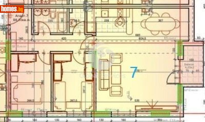 Тристаен, 100m² - Кв. Витоша, София - Апартамент за продажба - Глобъл Сървисиз ООД - 118776966