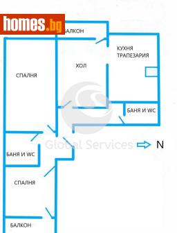 Тристаен, 101m² - Апартамент за продажба - 118777167