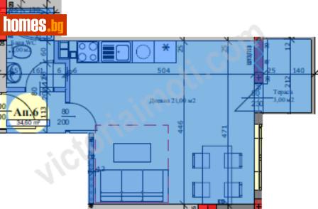 Едностаен, 41m² - Апартамент за продажба - 118789909