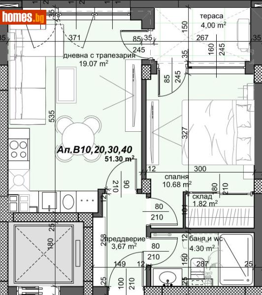 Двустаен, 64m² - Жк. Тракия, Пловдив - Апартамент за продажба - Deluxe Homes - 118839218