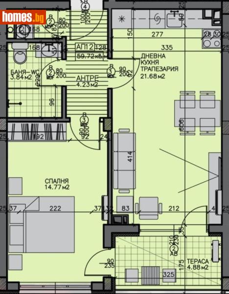 Двустаен, 71m² - Жк. Зорница, Бургас - Апартамент за продажба - Имоти Бургас ЕООД - 118869867