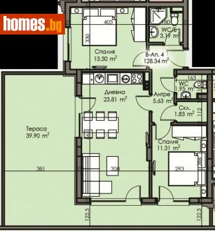 Тристаен, 128m² - Апартамент за продажба - 118870455