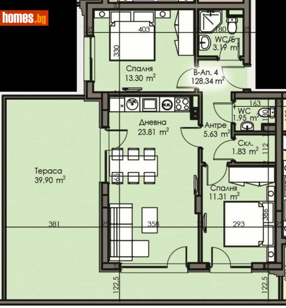 Тристаен, 128m² - Жк. Изгрев, Бургас - Апартамент за продажба - Имоти Бургас ЕООД - 118870455