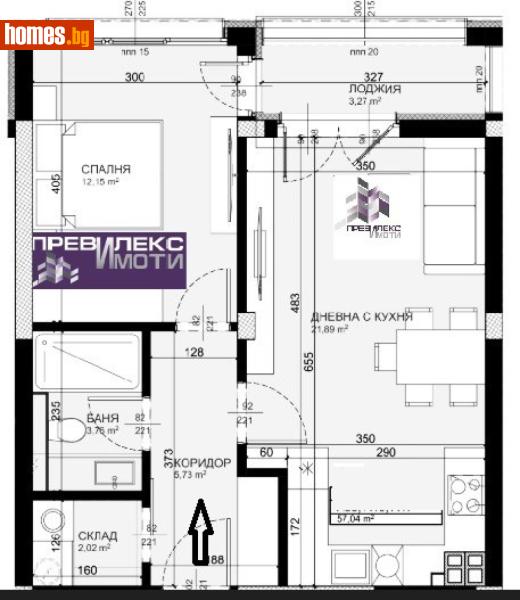 Двустаен, 65m² - Жк. Христо Смирненски, Пловдив - Апартамент за продажба - Превилекс имоти ЕООД - 118975215