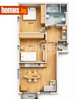 Тристаен, 94m² - Апартамент за продажба - 118984725
