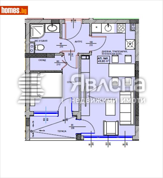 Двустаен, 59m² - Гр.Поморие, Бургас - Апартамент за продажба - ЯВЛЕНА - 119072906