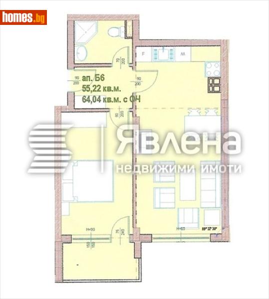 Двустаен, 64m² -  Център, София - Апартамент за продажба - ЯВЛЕНА - 119073460