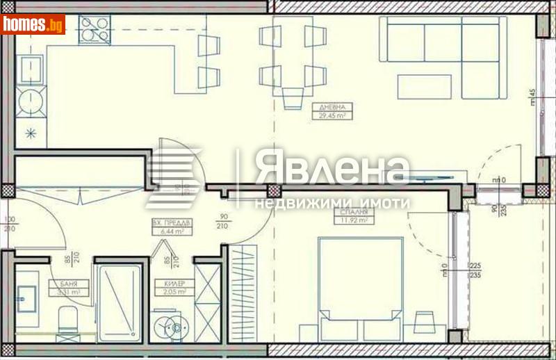 Двустаен, 77m² -  Кайсиева Градина, Варна - Апартамент за продажба - ЯВЛЕНА - 119073867