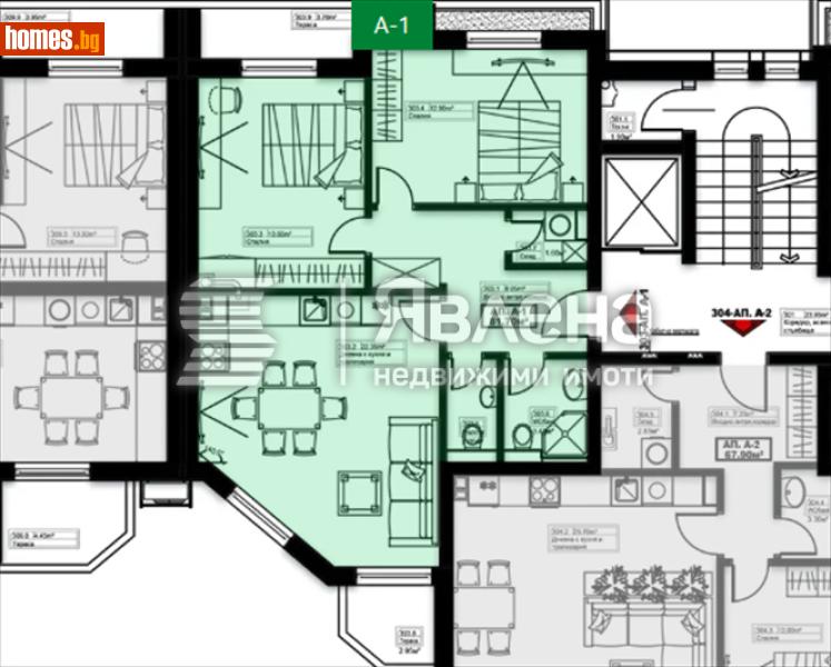 Тристаен, 93m² - Гр.Елин Пелин, Софийска - Апартамент за продажба - ЯВЛЕНА - 119075085