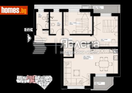 Тристаен, 108m² - Апартамент за продажба - 119075227