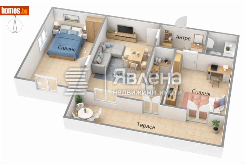 Тристаен, 71m² -  Център, Стара Загора - Апартамент за продажба - ЯВЛЕНА - 119075500