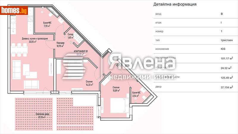 Тристаен, 125m² - Жк. Младост 4, София - Апартамент за продажба - ЯВЛЕНА - 119075662