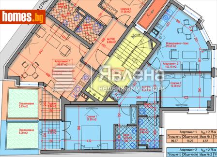 Тристаен, 122m² - Апартамент за продажба - 119076891