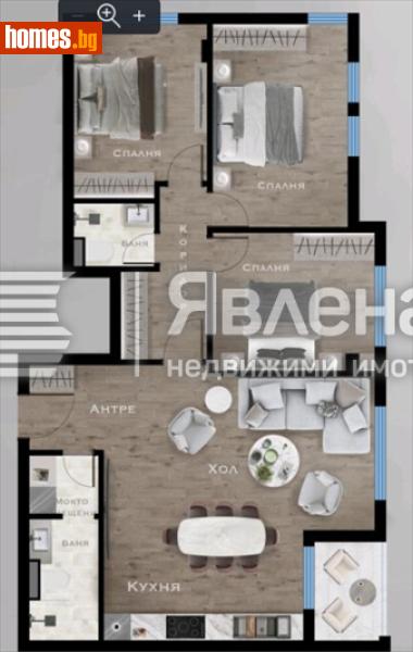 Тристаен, 117m² - Кв. Горубляне, София - Апартамент за продажба - ЯВЛЕНА - 119100802