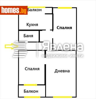 Тристаен, 80m² - Апартамент за продажба - 119101286