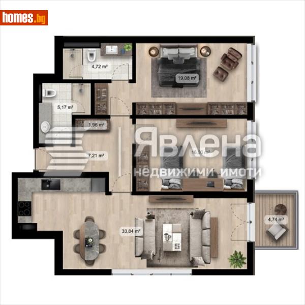 Тристаен, 150m² -  Цариградско шосе, София - Апартамент за продажба - ЯВЛЕНА - 119101399