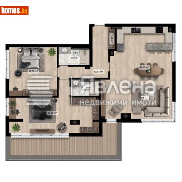 Тристаен, 186m² -  Цариградско шосе, София - Апартамент за продажба - ЯВЛЕНА - 119101493