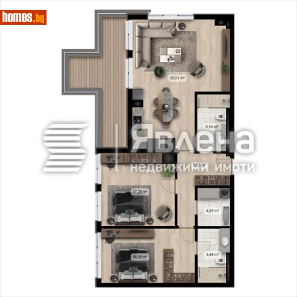 Тристаен, 147m² -  Цариградско шосе, София - Апартамент за продажба - ЯВЛЕНА - 119101777