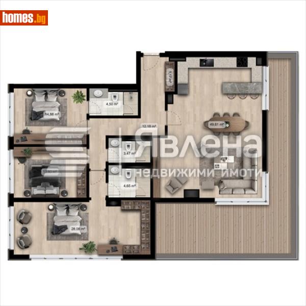 Четиристаен, 212m² -  Цариградско шосе, София - Апартамент за продажба - ЯВЛЕНА - 119101794