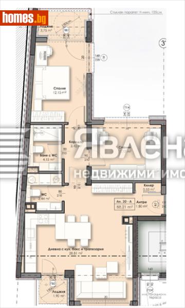 Тристаен, 107m² - Жк. Връбница 2, София - Апартамент за продажба - ЯВЛЕНА - 119102425