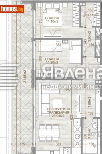 Тристаен, 120m² - Кв. Манастирски Ливади, София - Апартамент за продажба - ЯВЛЕНА - 119102616