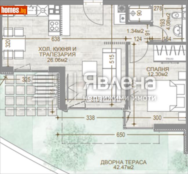 Двустаен, 100m² - Кв. Манастирски Ливади, София - Апартамент за продажба - ЯВЛЕНА - 119102622