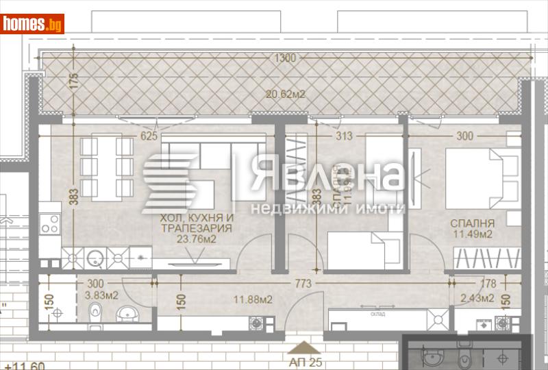 Тристаен, 120m² - Кв. Манастирски Ливади, София - Апартамент за продажба - ЯВЛЕНА - 119102627