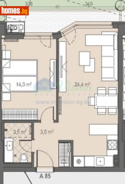 Двустаен, 60m² - Кв. Манастирски Ливади, София - Апартамент за продажба - Myvision Real Estate - 119105301