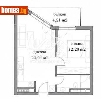 Двустаен, 64m² - Апартамент за продажба - 119113287