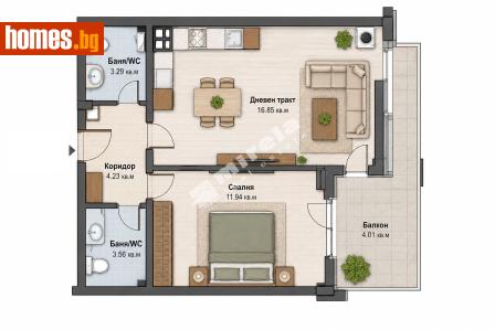 Двустаен, 62m² - Апартамент за продажба - 119125599