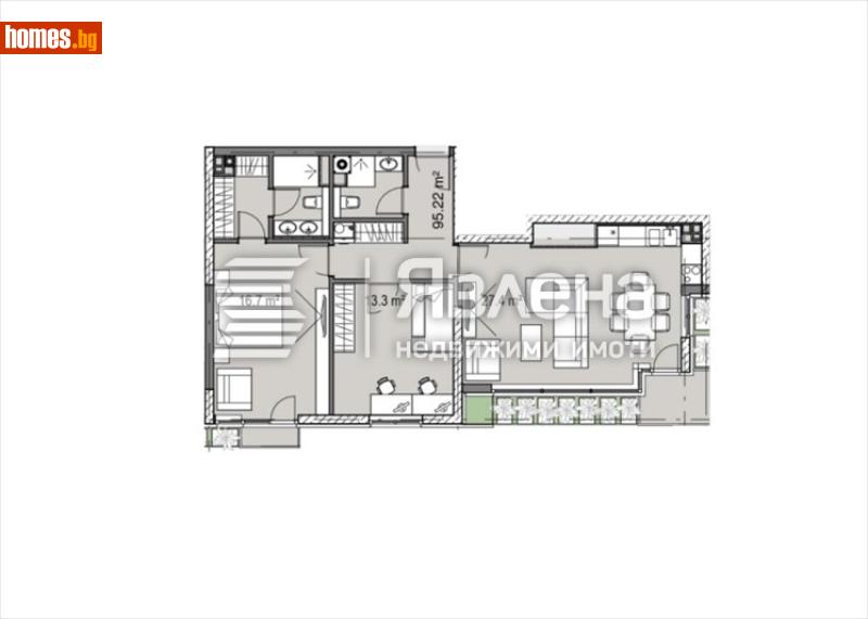 Тристаен, 112m² - Кв. Хладилника, София - Апартамент за продажба - ЯВЛЕНА - 119126260