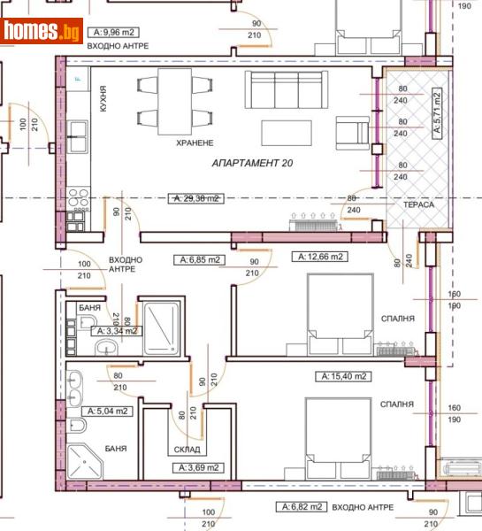 Тристаен, 100m² - Гр.Асеновград, Пловдив - Апартамент за продажба - ИМОТНА ТОЧКА - 119151701