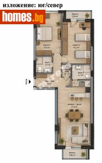 Тристаен, 116m² - Апартамент за продажба - 119168875