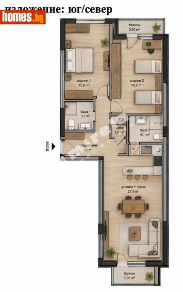 Тристаен, 116m² -  Кайсиева Градина, Варна - Апартамент за продажба - МИРЕЛА - 119168875