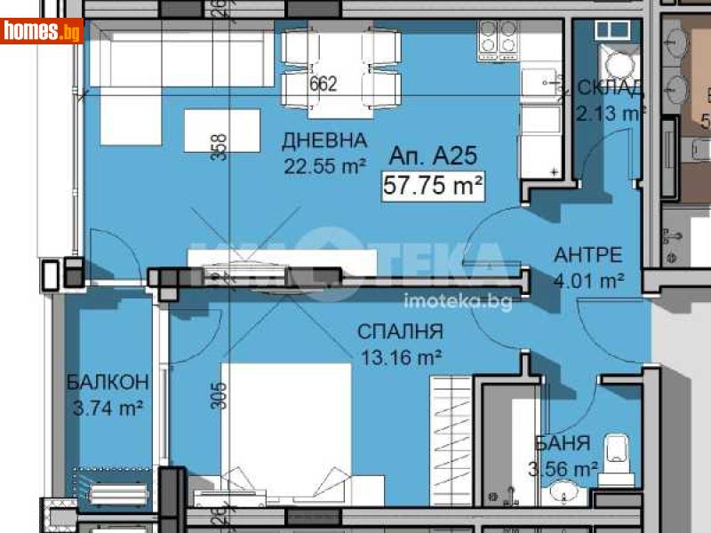 Двустаен, 67m² - София, София - град - Апартамент за продажба - ИМОТЕКА АД - 119168967