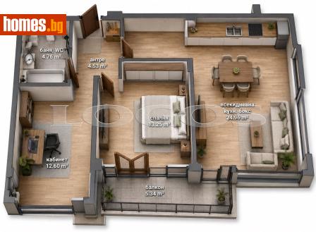 Тристаен, 96m² - Апартамент за продажба - 119171779