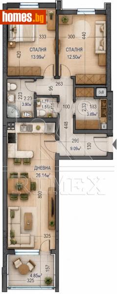 Тристаен, 110m² - Кв. Каменица , Пловдив - Апартамент за продажба - Римекс Имоти - 119183680