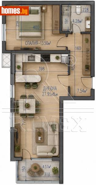 Двустаен, 84m² - Кв. Каменица , Пловдив - Апартамент за продажба - Римекс Имоти - 119183682