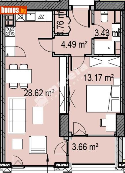 Двустаен, 80m² - Жк. Дружба 2, София - Апартамент за продажба - МИРЕЛА - 119186550