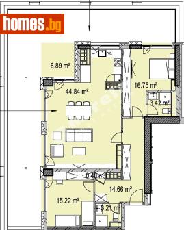 Двустаен, 159m² - Апартамент за продажба - 119186553