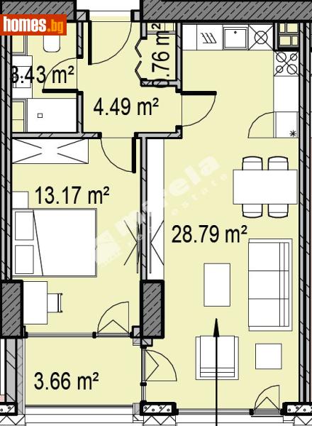 Двустаен, 80m² - Жк. Дружба 2, София - Апартамент за продажба - МИРЕЛА - 119186567